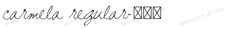 carmela regular字体转换